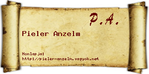 Pieler Anzelm névjegykártya